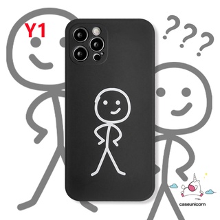 ภาพขนาดย่อของภาพหน้าปกสินค้าFunny Cartoon Couple Phone Case for iPhone 13 11 12 Pro Max XR X XS MAX 6 6S 7 8 Plus Cute Line Character Soft Cover จากร้าน caseunicorn.th บน Shopee ภาพที่ 1