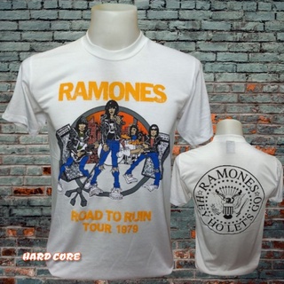 เสื้อวง RAMONES วงร็อค ไม่มีตะเข็บข้าง คอฟิต ป้ายUS เสื้อวินเทจ เสื้อร็อค เสื้อทัวร์ วงร็อคต่างประเทศสามารถปรับแต่งได้