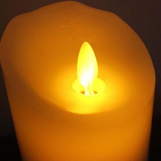 Lifelike Swinging Flame Battery Powered Realistic Flameless LED Candle Amber