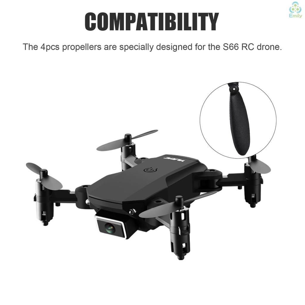 ใหม่-อุปกรณ์เสริมใบพัดโดรน-s66-rc-drone-4-ชิ้นสําหรับโดรน-rc-quadcopter-rc