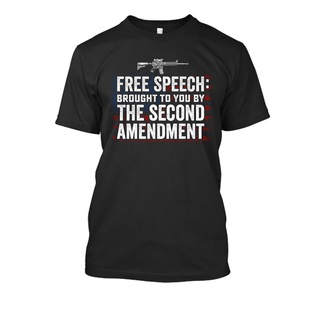 [S-5XL] เสื้อยืด พิมพ์ลาย Free Speech 2nd Adt s AR15 USA รองรับ Molon Labe Gun Rights สําหรับผู้ชาย 726933