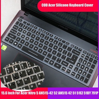 Cod เคสซิลิโคนคีย์บอร์ดกันกระแทก 15.6 นิ้วสําหรับ Acer Nitro 5 An515-55 42 52 An515 42 51 51Ez 51By 791P สําหรับ Acer Nitro 5 An515-42 52 An515 42 51 51Ez 51By 791P 15.6