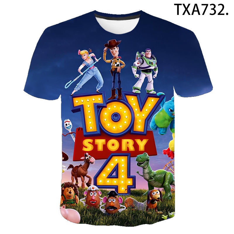 เสื้อยืดแขนสั้นลําลอง-พิมพ์ลาย-toy-story-4-แฟชั่นฤดูร้อน-สไตล์สตรีท-สําหรับเด็กผู้ชาย-และเด็กผู้หญิง