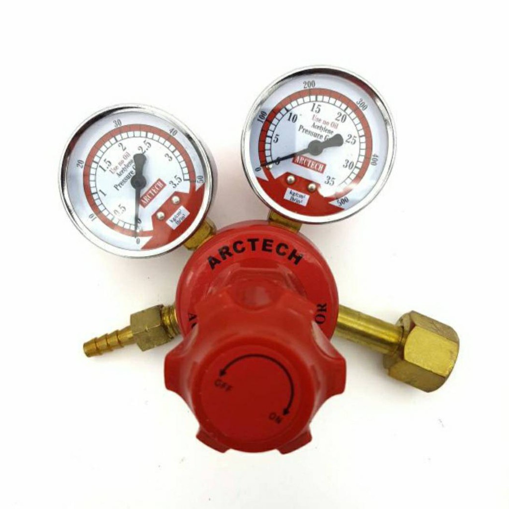 เกจ์แก๊ส-arctech-สำหรับถังแก๊สac-สำหรับชุดตัดแก๊ส-เกจ์วัดแรงดันแก๊ส-lpg-pressure-gauge-เกจ์ปรับแรงดันแก๊สอะเซทีลีน