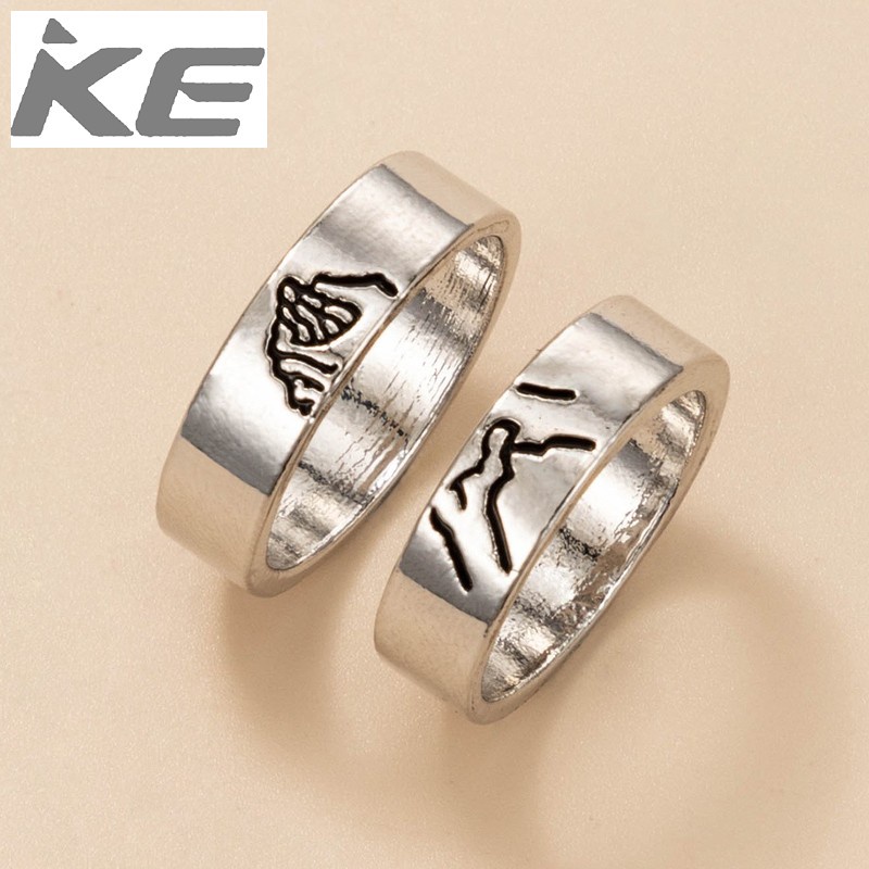 jewelry-cartoon-love-couple-rings-geometric-letter-ring-set-for-girls-for-women-low-price