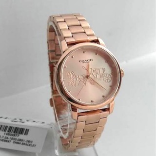 (ผ่อน0%) นาฬิกา Coach Grand Ladies Watch 14502977  หน้าปัด 28 มม. สีโรสโกลด์