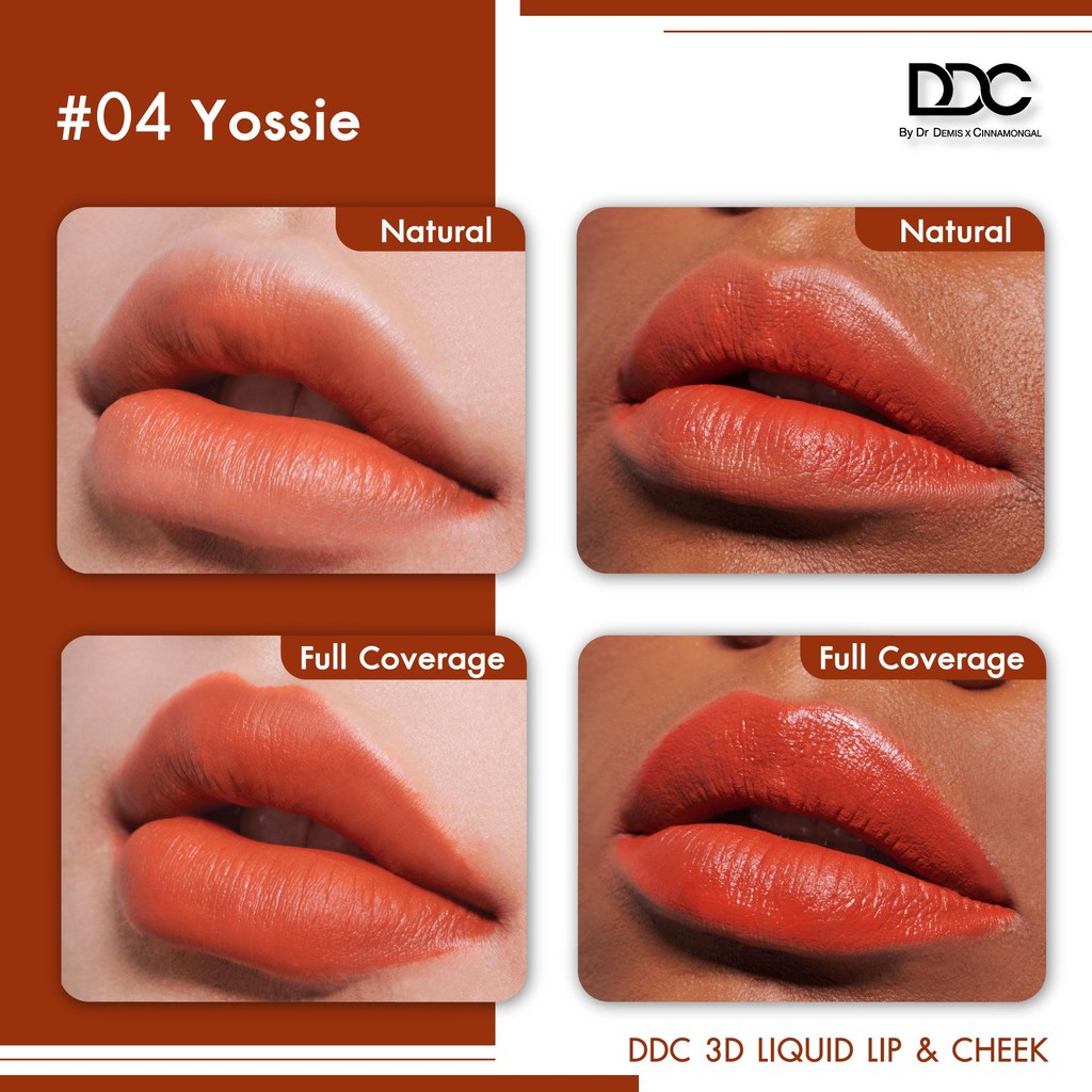 ddc-3d-liquid-lip-amp-cheek-04-yossie-by-จำ-ยศสินี-อบอุ่น-มั่นใจ-ไว้ใจได้-โทนสีสีส้มเหลือบน้ำตาลแดง