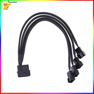 {AL-3C} 4-Pin Molex Male To 2x 4-Pin PWM Male Connector Fan Extension Adapter Cable