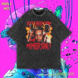 เสื้อยืด ขนาดใหญ่ พิมพ์ลาย Haze XXXTentacion Members สีม่วง | หินล้างทําความสะอาด | Xxtentacion เสื้อยืด | เสื้อแร็ปเปอร