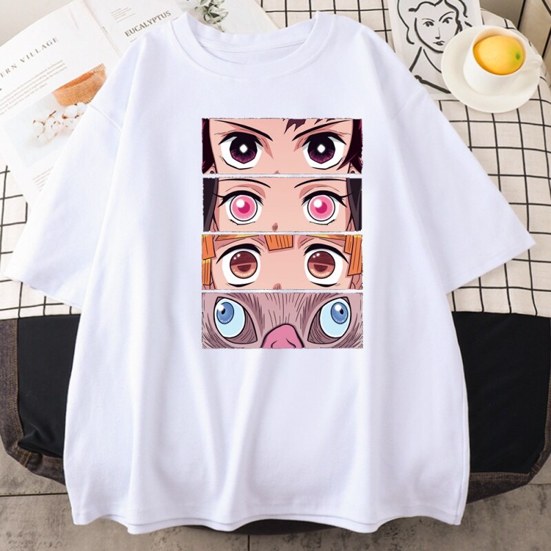 ผู้หญิงพิมพ์เสื้อ-t-anime-demon-eyes-ฤดูร้อน-breathable-top-2021-hip-hop-ขนาดใหญ่แขนสั้น-vinta