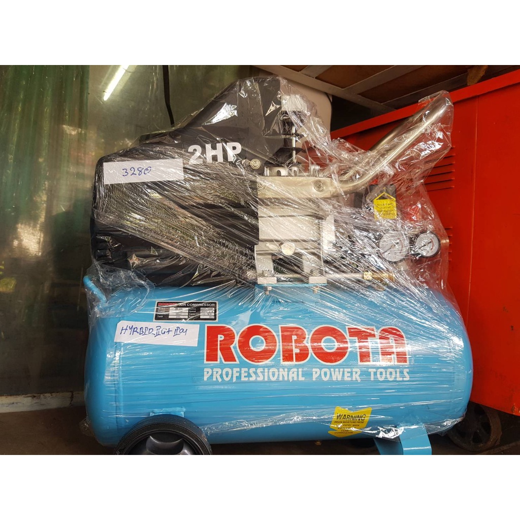 ปั้มลมโรตารี่-robota-2-hp-25-ลิตร-ปั๊มลม-เครื่องปั๊มลม