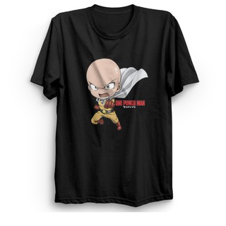 ใหม่ล่าสุด เสื้อยืดลําลอง แขนสั้น พิมพ์ลายอนิเมะ One Punch Man Chibi Saitama พรีเมี่ยม 100% สําหรับผู้ชาย ผู้หญิง