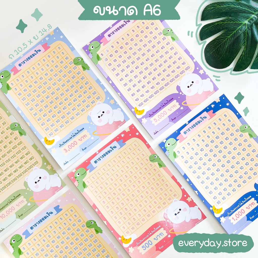 ภาพหน้าปกสินค้าEveryday.store  ตารางออมเงิน ลาย Polar Bear ขนาด A6 จากร้าน everyday.store1 บน Shopee