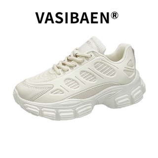 VASIBAEN ใหม่ INS นักเรียนกีฬาสไตล์หนาด้านล่างลื่นรองเท้าผ้าใบทน