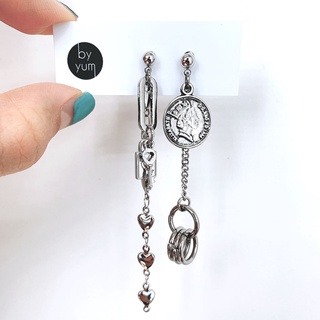 🇰🇷byyum🇰🇷Handmade products in Korea [Coin and Heart chain, Key Earrings]