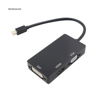 【RB】สายเคเบิลอะแดปเตอร์ 3 in 1 Mini Display Port DP to HDMI VGA DVI สําหรับ MacBook Pro Air