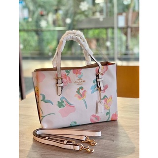 COACH MOLLIE TOTE CROSSBODY BAG WITH DREAMY LAND FLORAL PRINT ((C8217))