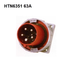 HTN6351 ปลั๊กตัวผู้ฝังตรง 3P+N+E 63A 400V IP67 6h