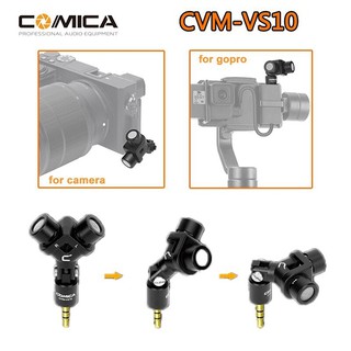 COMICA CVM-VS10 Mini Flexible XY Stereo Microphone ไมโครโฟนสำหรับ gopro 3.5mm.TRS ไมโครโฟน