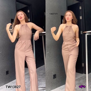 AK 13827 Jumpsuit จั้มสูทสายคล้องคอ