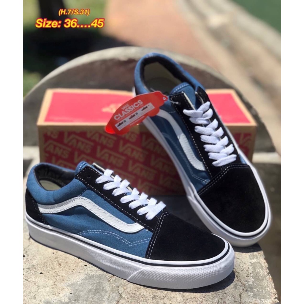 vans-old-skools-รองเท้าผ้าใบผูกเชือกพร้อมกล่อง