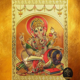 Ananta Ganesh ® รูปพระพิฆเนศ สีทองคำ (เน้นเสริม สติปัญญา การเรียน) อาชีพที่ต้องใช้ไหวพริบ ปางประทานพร A166 Ag