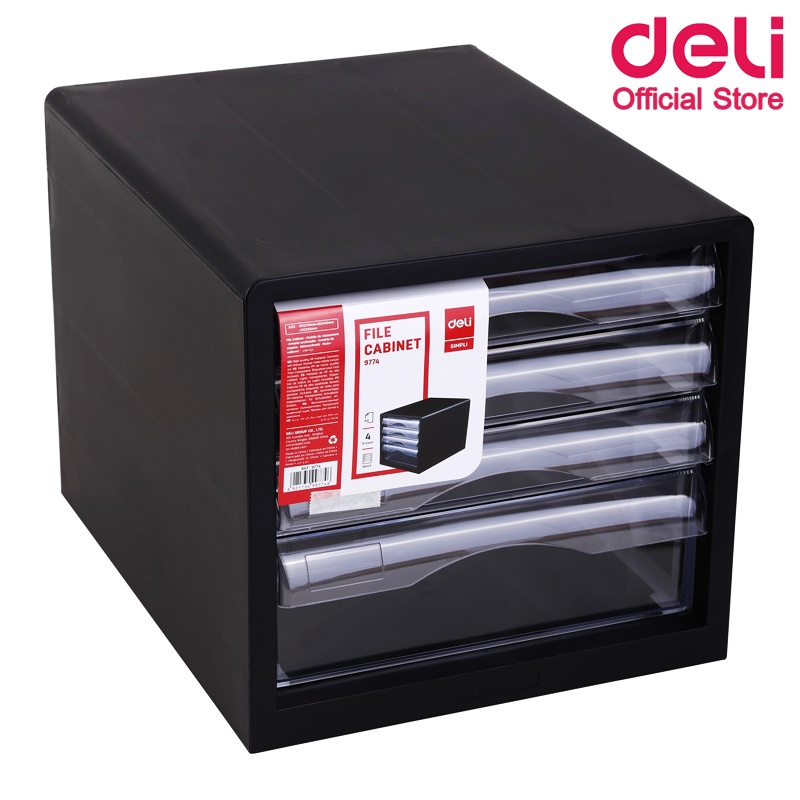 deli-9774-file-cabinet-ตู้เอกสาร-แบบ-4-ชั้น-a4-สีดำ-อุปกรณ์สำนักงาน-ตู้เก็บเอกสาร-ชั้นเก็บเอกสาร-อุปกรณ์จัดเก็บเอกสาร