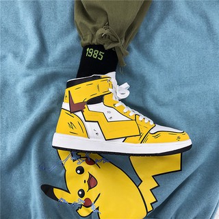 รองเท้าผู้ชาย Pikachu aj รองเท้าผ้าใบอะนิเมะ unisex