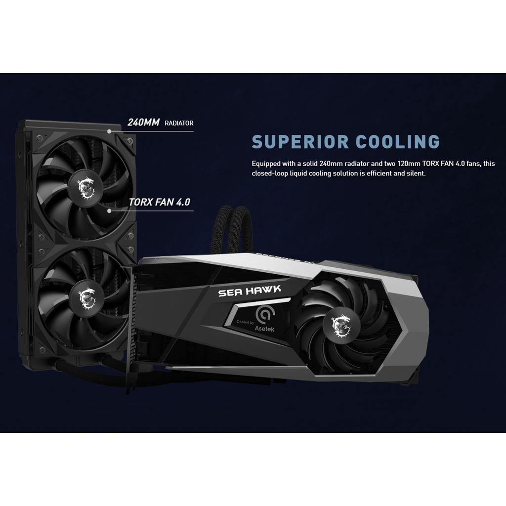 MSI GeForce RTX 3080 SEA HAWK X 10G LHR สินค้าใหม่ รับประกัน MSI GeForce RTX 3080 SEA HAWK X 10G LHR สินค้าใหม่ รับประกัน