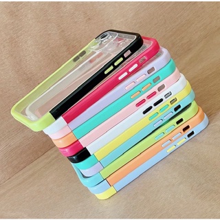 เคสทูโทน สำหรับ รุ่น 11 I 12 I 13 I Pro I Pro Max เคสประกบขอบข้าง 3in1 phone case เคส ใส ประกบ ทูโทน ขอบสี