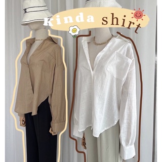 เชิ้ตผ้าลินินsizeใหญ่ oversize linen shirt