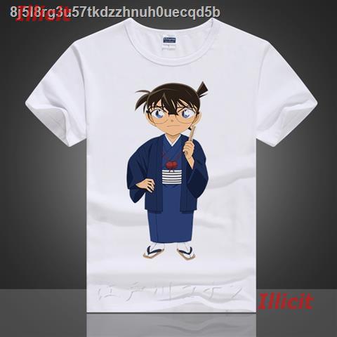 illicit-นักสืบโคนันเสื้อยืดแขนสั้น-ราคาต่ำสุด-detective-conan-edogawa-kudo-shinichi-kidd-ai-hara-เสื้อยืดแขนส