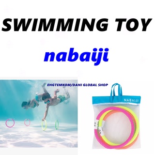 POOL TOY SWIMMING TOY FOR KIDS NABAIJI weighted aquatic rings multi colours ของเล่นสระน้ำ ห่วงถ่วงน้ำหนัก 4 ชิ้น