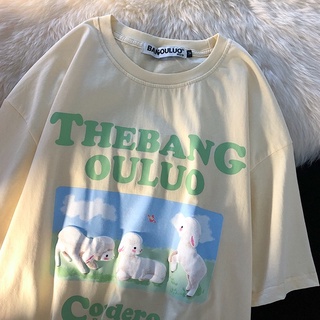 เสื้อยืดผ้าฝ้ายแขนสั้นSHINee11เสื้อยืดลายการ์ตูนผู้หญิง สีครีม oversize T-shirt เสื้อผ้าแฟชั่นวัยรุ่นสไตล์เกาหลีน่ารัก เ
