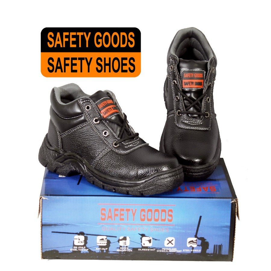 รูปภาพสินค้าแรกของรองเท้าเซฟตี้ หุ้มข้อ SAFETY GOODS 004 รองเท้าหัวเหล็ก พื้นเสริมเหล็ก รองเท้า เซฟตี้ safety shoes