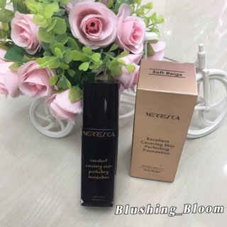 merrezca เมอร์เรซก้า รองพื้น กันน้ำ คุมมัน ปกปิด Excellent Covering Skin ของแท้ราคาถูก (ขวดดำ) 30ml.