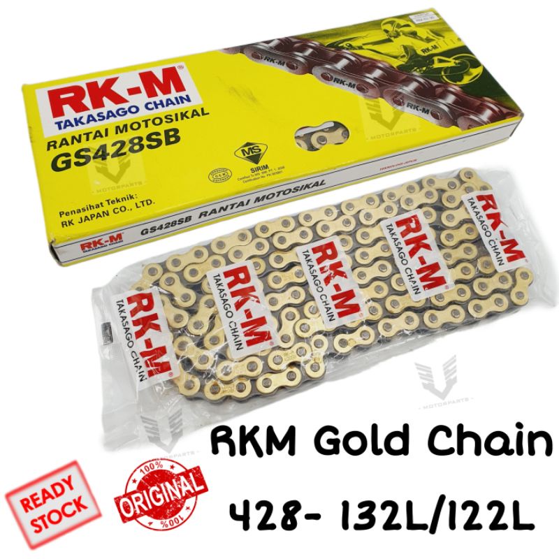 RKM Takasago 428 โซ่ Bosch แข็งทอง /rantai Tebal rantai emas 132L/122L ...