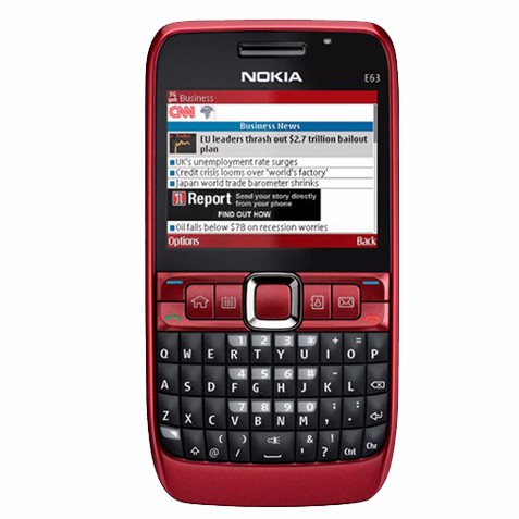 โทรศัพท์มือถือโนเกียปุ่มกด-nokia-e63-สีแดง-3g-4g-รุ่นใหม่2020