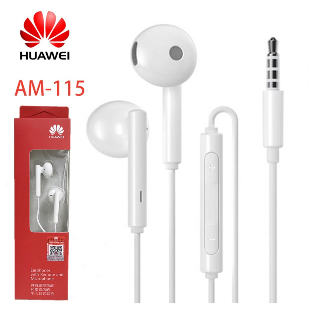 ภาพหน้าปกสินค้าหูฟัง Huawei earphone AM115 หูฟังแท้ หูฟังเสียงดี ไมโครโฟน หูฟังhuawei แท้ หูฟัง small talk หูฟัง หัวเว่ย