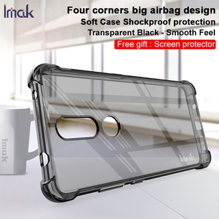 Imak Nokia 2.4 เคส TPU นิ่ม กันกระแทก Nokia2.4 ใส ซิลิโคน ฝาหลัง ฟิล์มหน้าจอ