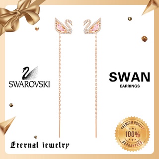 （SWAROVSKI official store）Swarovskiแท้ ตุ้มหูหงส์ สวารอฟส ตุ้มหูผู้หญิง Swarovski ตุ้มหู  เจาะหู  รุ่น: 5469990