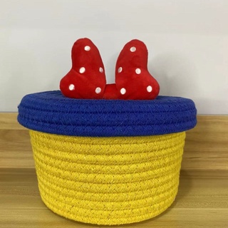 🌟New 🌈2022 Disney Princess on the Run Cotton Rope Handwoven Storage Basket Mask Cosmetics Desktop Storage Box