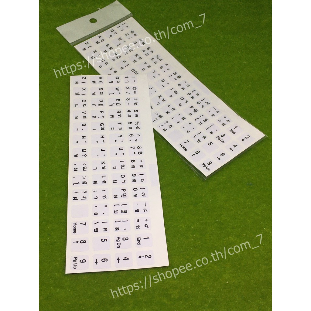 สติกเกอร์คีย์บอร์ดพื้นสีขาวตัวหนังสือสีดำ-ภาษาไทย-อังกฤษ-thai-english-keyboard-sticker