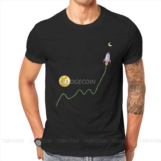 [S-5XL]Bitcoin Cryptocurrency Art Fly To The Moon Essential T Shirt Vintage Goth Large Men Clothes O-Neck Tshirt