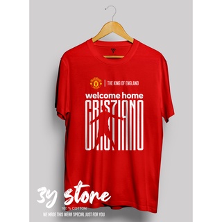 เสื้อยืดโอเวอร์ไซส์เสื้อยืด พิมพ์ลาย WELCOME BACK CRISTIANO RONALDO COMBED 30S สําหรับผู้ชาย ผู้หญิง อายุ 3 ปีS-3XL