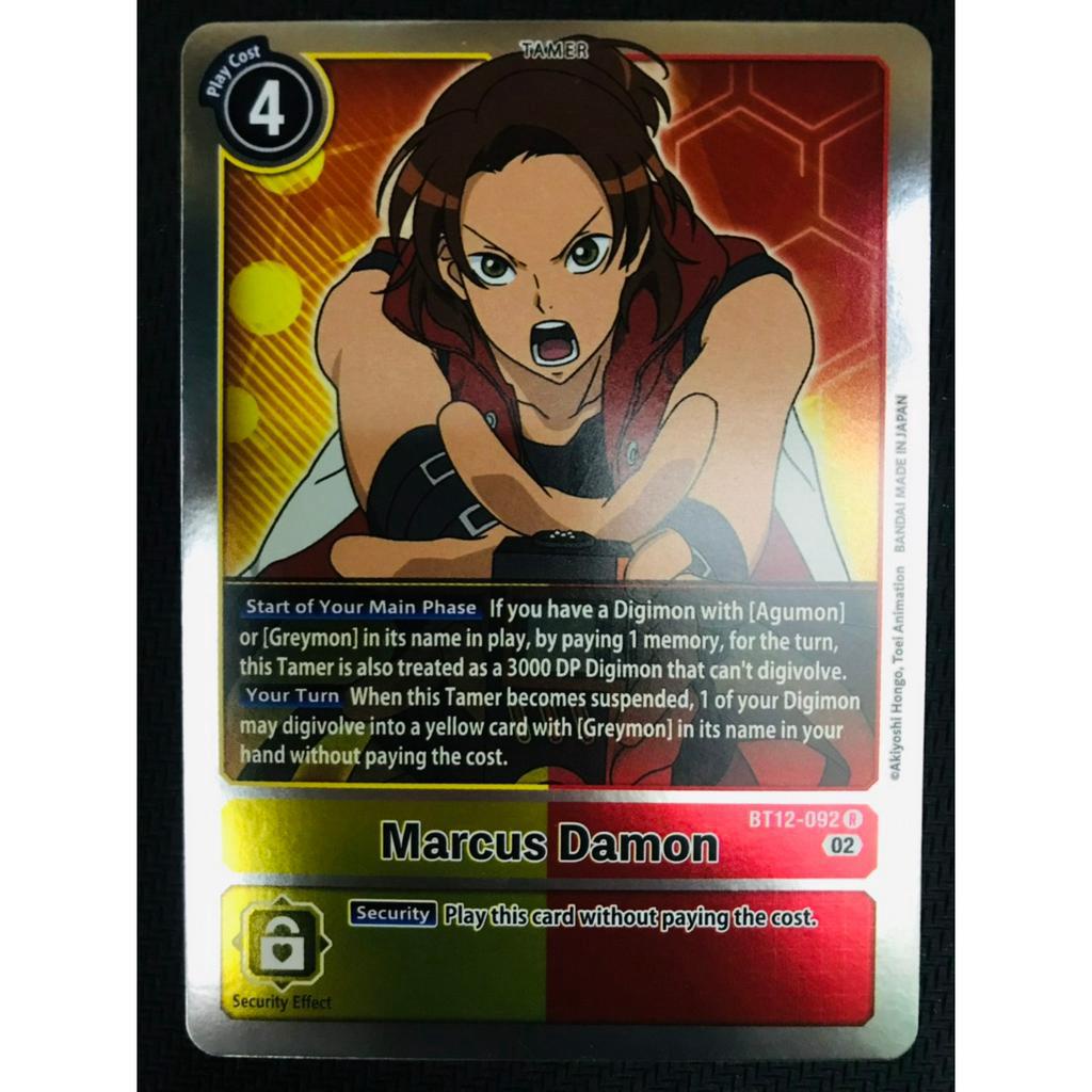 การ ์ ด Digimon BT12-092 - Marcus Damon - Tamer - หายาก | Shopee Thailand