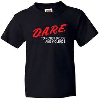 แฟชั่นคลาสสิกเสื้อยืดลายกราฟฟิก d.a.r.e. Officially Licensed Dare Size S-4XL