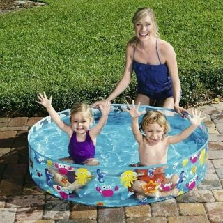 🔥รูปตรงปก Bestway สระน้ำขอบตั้ง 122 cm(4ฟุต) สระขอบตั้ง สระน้ำเด็ก สระสำหรับเด็ก สระน้ำ  ของเล่นลอยน้ำ ลูกบอลลอยน้ำ เป็ด