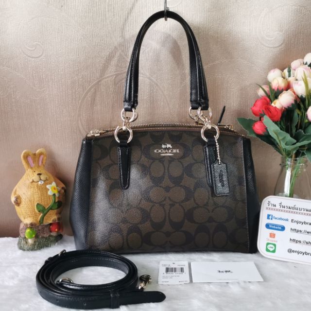 Coach mini christie discount carryall in signature