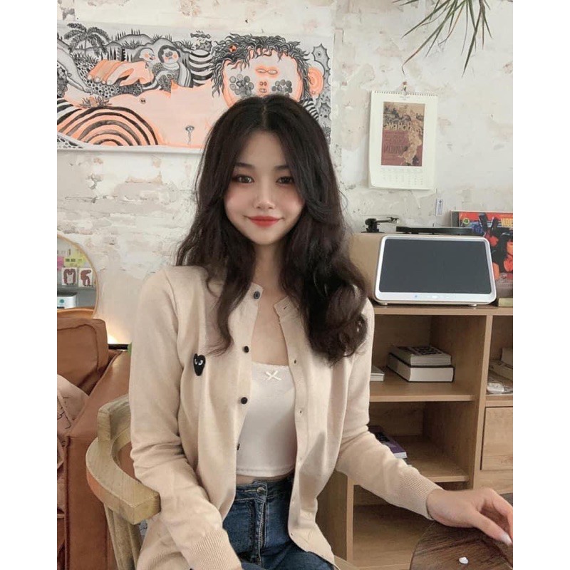 พร้อมจัดส่งที่ไทย-เสื้อแขนยาวไหมพรมเสื้อคลุมคาดิแกนไหมพรมแขนยาว